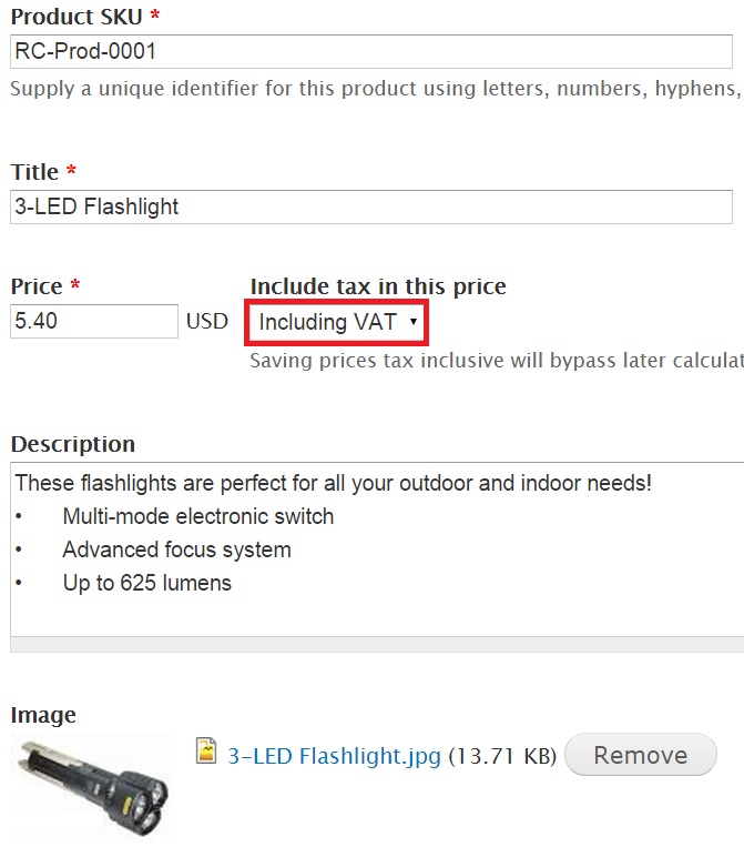 Adding VAT Tax to the bill