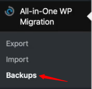Creating Backup of your website