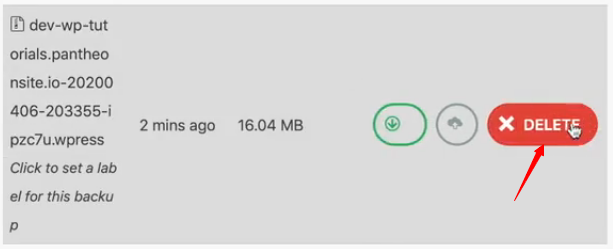 Creating Backup of your website