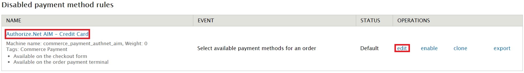 Credit Card Payment