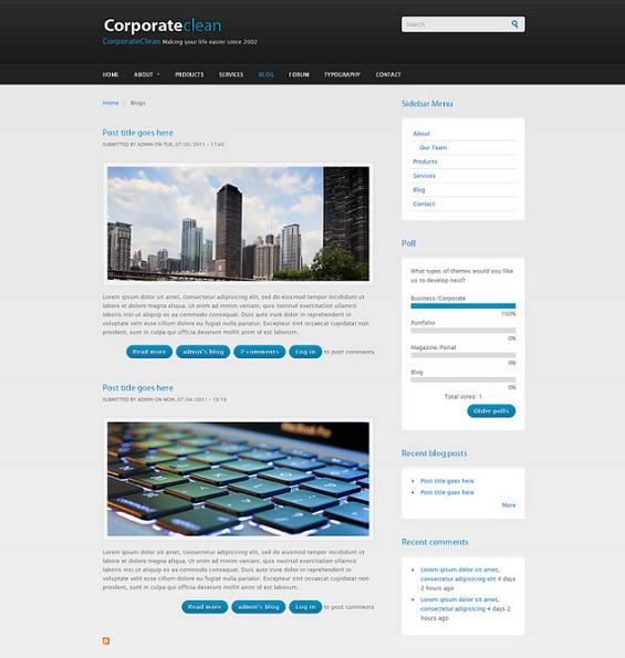 Corporate Clean Theme for Drupal
