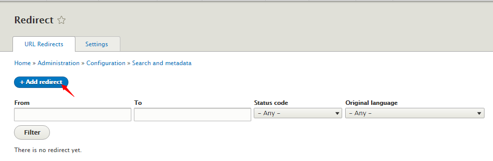 Installing Redirect Module