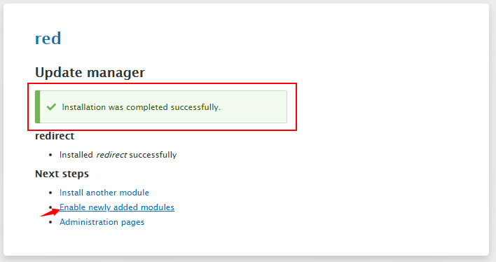Installing Redirect Module