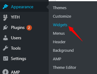 add widgets on your WordPress