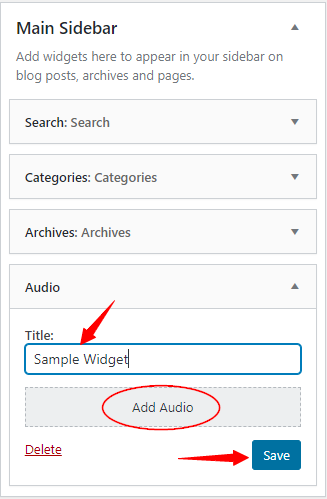 add widgets on your WordPress