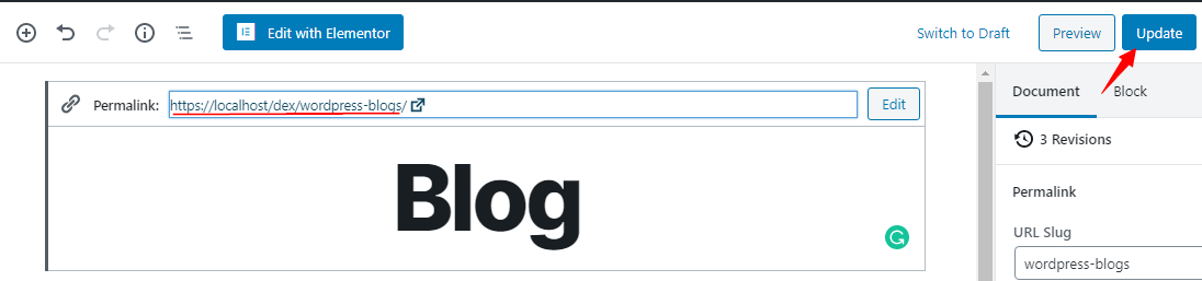 How to change URL of a page in WordPress