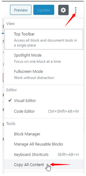 How to copy a page in WordPress