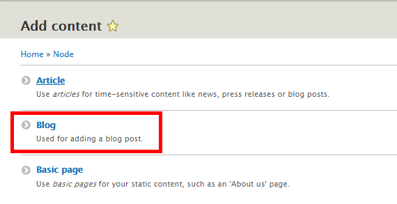 How to create a content type in Drupal
