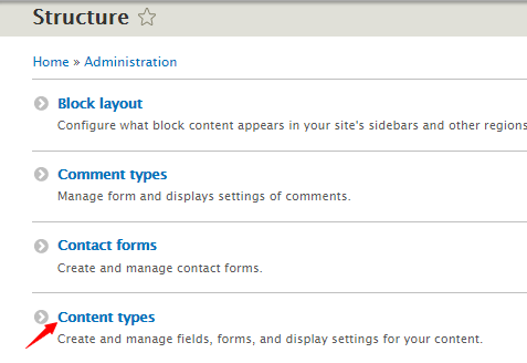 How to create a content type in Drupal