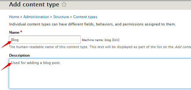 How to create a content type in Drupal