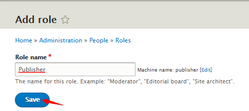 How to create a role in Drupal
