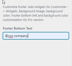 How to edit footer in WordPress through settings