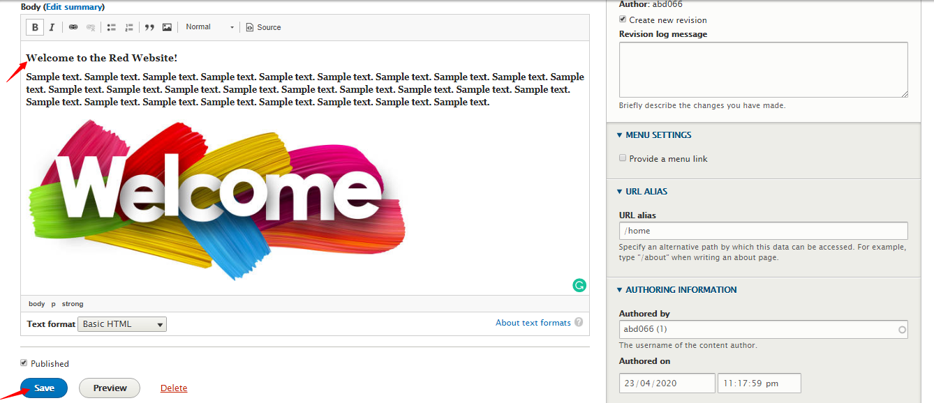 How to edit homepage in Drupal