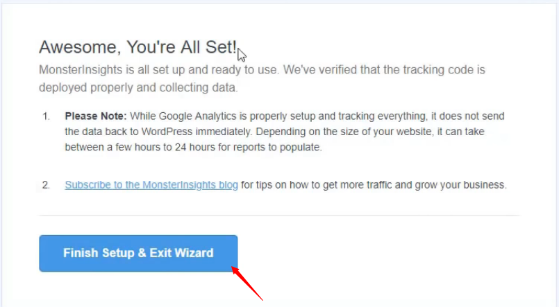 Setting up Google Analytics