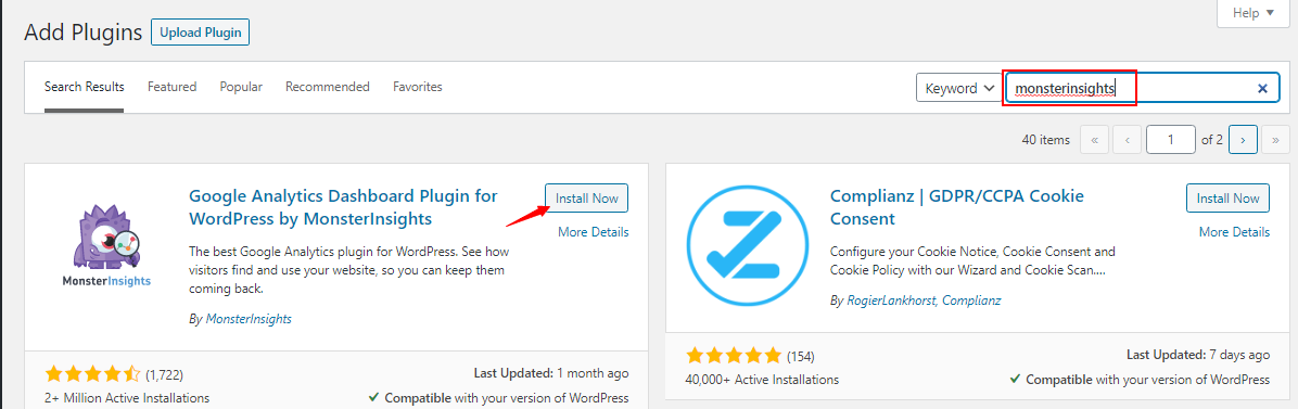 Setting up Google Analytics