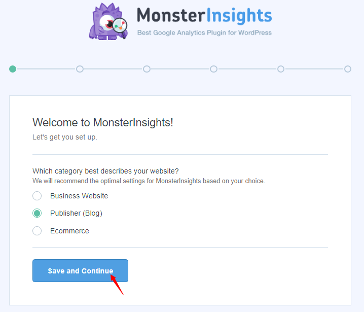 Setting up Google Analytics