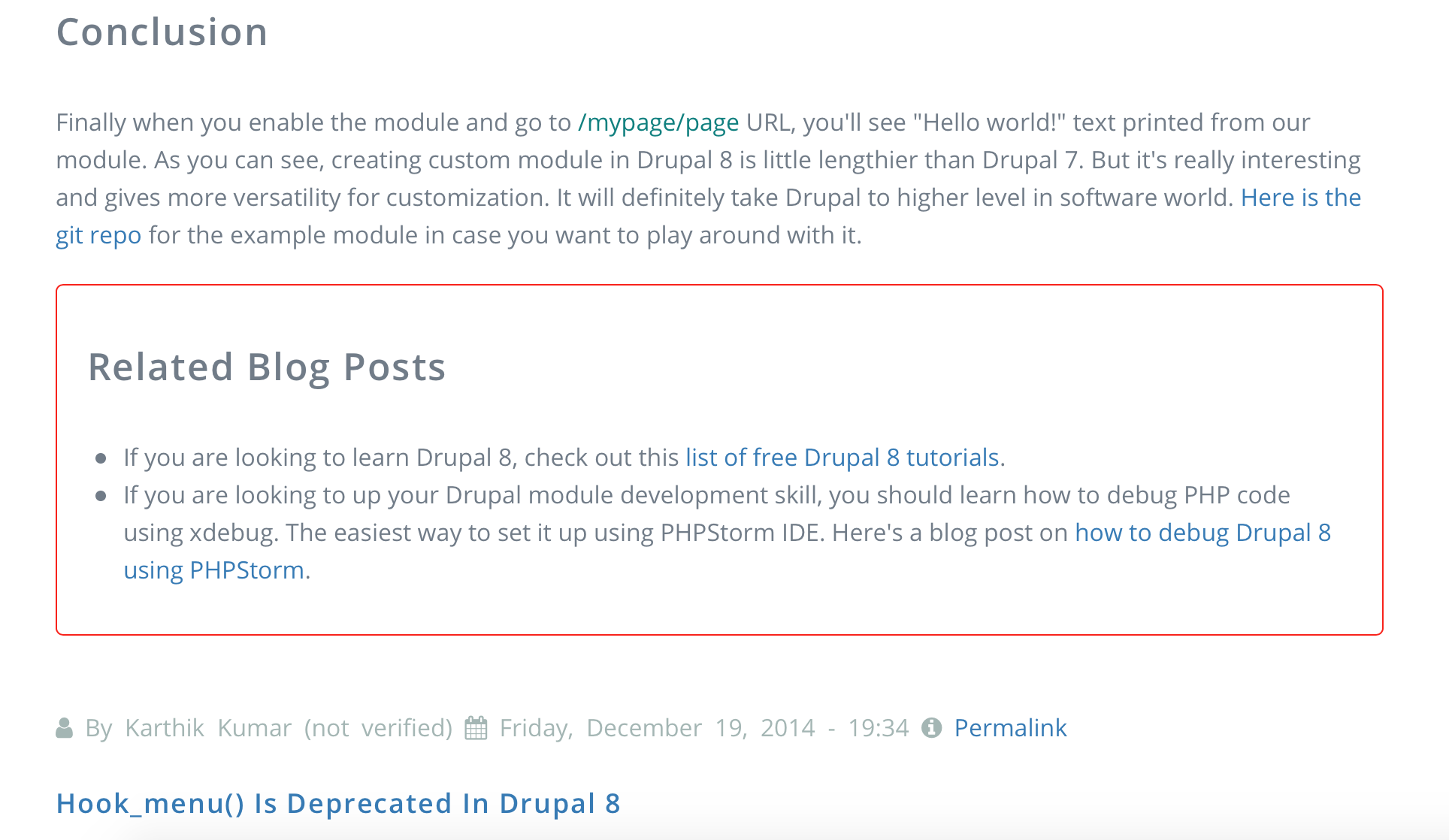 reducing bounce rate by adding related blog posts section
