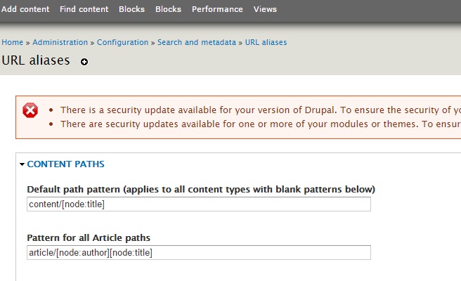 Working With Drupal Pathauto